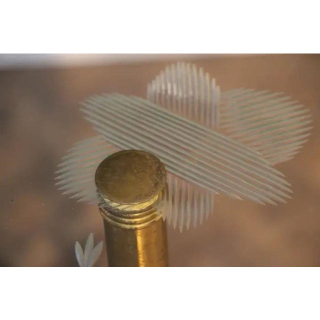 Mid-Century Engraved Clear Glass Coffee Table, 1950s For Sale - Image 6 of 18