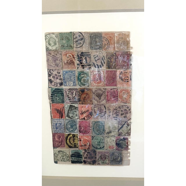 Traditional Framed Philatelic Collection 19th Century World Stamps. Set of 2 For Sale - Image 3 of 11