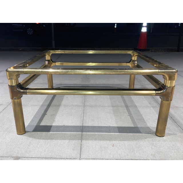 1970s Iconic Brass Coffee Table Base Manner of Mastercraft For Sale - Image 5 of 12