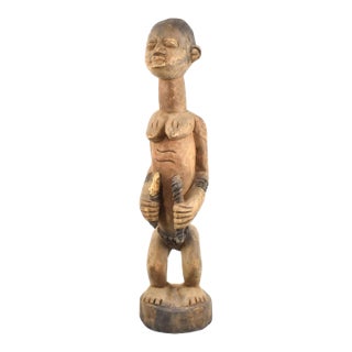 Early 20th Century Yoruba Standing Figure Nigeria 25 Inch For Sale
