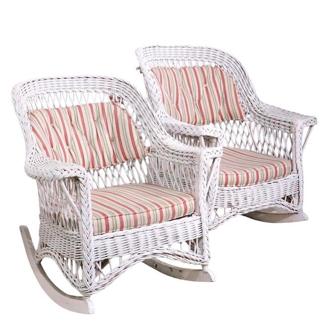 Heywood-Wakefield Two Vintage Bar Harbor Rocking Chairs For Sale - Image 4 of 18