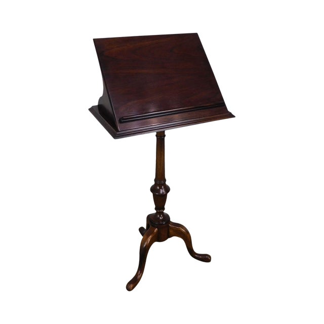Quality Queen Anne Mahogany Pedestal Book Stand Chairish