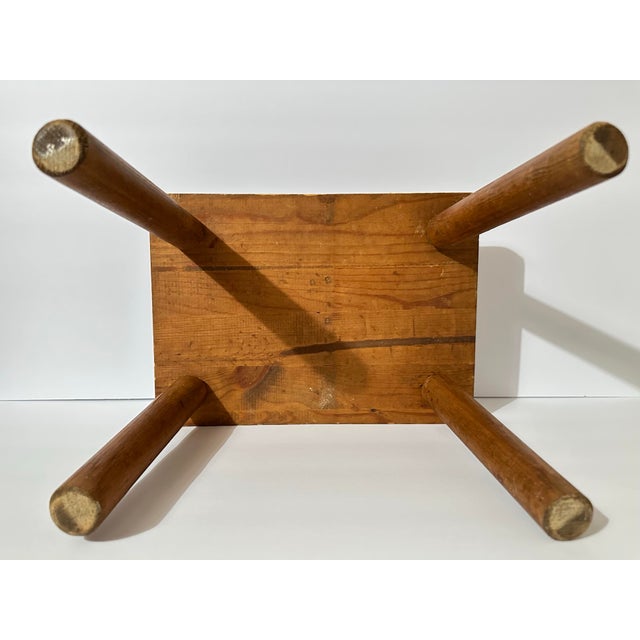 Vintage 1970s Century Folk Art/Farmhouse Wooden Step Stool For Sale - Image 12 of 12