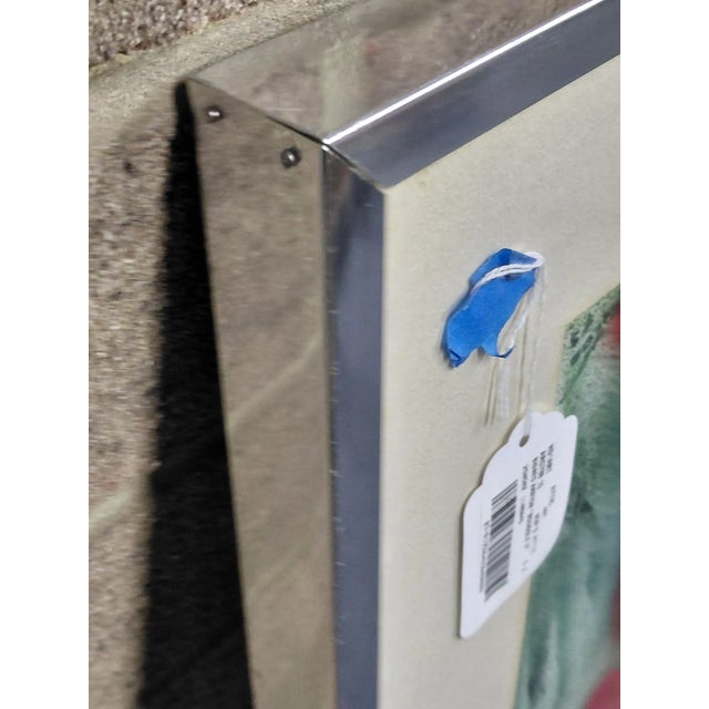 Framed J. Akston "Squiggle II 1973" Enamel on Paper For Sale - Image 9 of 9