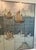 Wood Early 20th Century Traditional Chinese Export Chinoiserie Style Large Six Panel Folding Silverleaf Screen of Harbor For Sale - Image 7 of 18