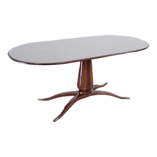 Mid-Century Oval Dining Table in the Style of Paolo Buffa, 1950s For Sale