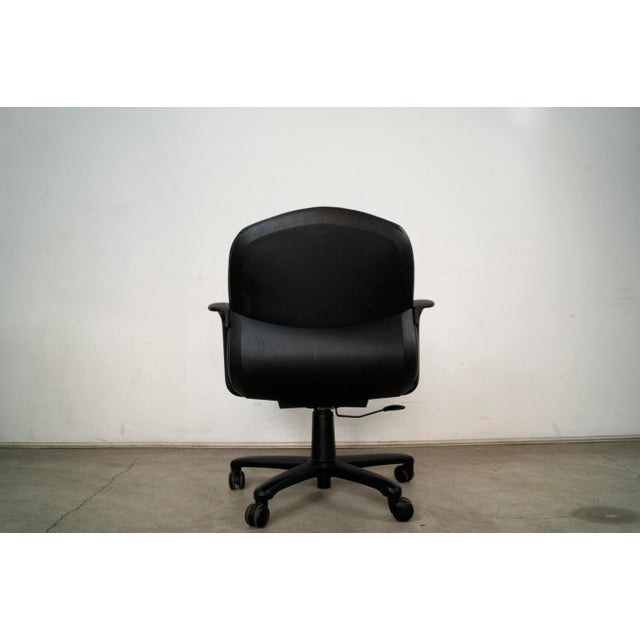 椅子 vintage 90's Postmodern Chair 1990's Postmodern Steelcase Black Leather Office Desk Chair