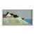 Mid-Century Modern 'Cliffside Houses' Swedish Original Coastal Landscape Oil Painting, Framed For Sale