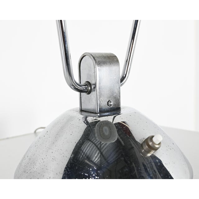 Silver Chromed Metal Lamp attributed to Yves Jujeau and André Mounique for Jumo, France, 1930s For Sale - Image 8 of 14