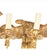 A striking pair of Federal-style giltwood wall sconces featuring spread-wing eagles supporting two scrolling candle arms....