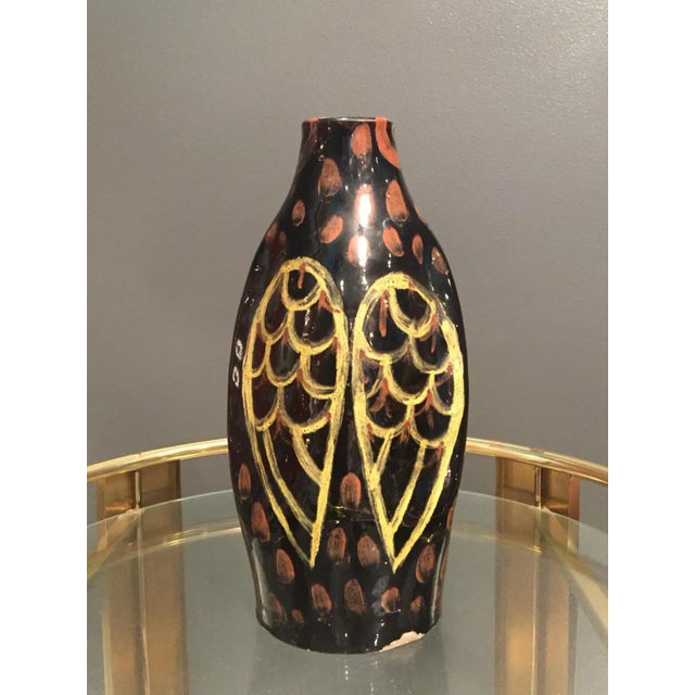 1950s Madoura -pablo Picasso picasso Style Madoura Pottery Owl Vase For Sale - Image 10 of 11