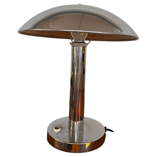 Chrome-Plated Table Lamp attributed to Josef Hurka for Napako, 1940s For Sale