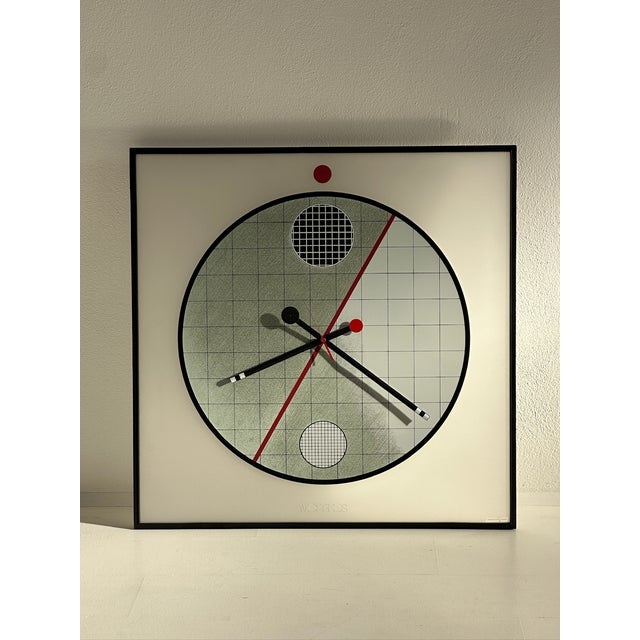 Metal Wall Clock by Kurt B. Delbanco for Acerbis, 1980s For Sale - Image 7 of 8