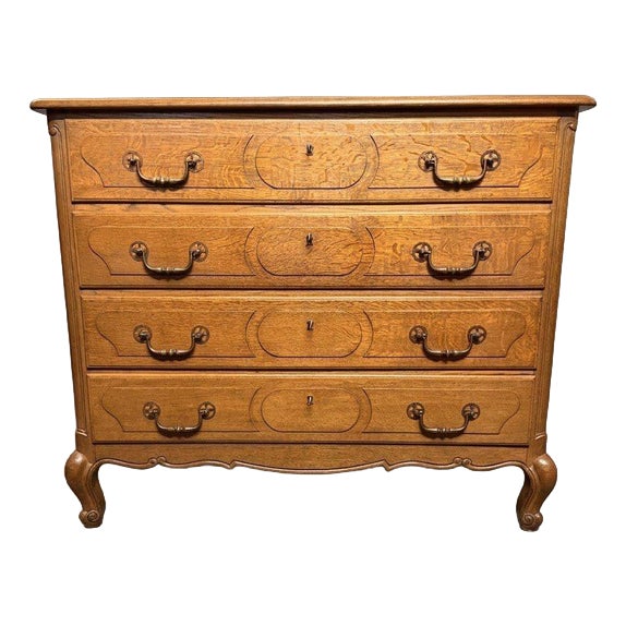 Early 20th Century French Oak Chest of Drawers For Sale