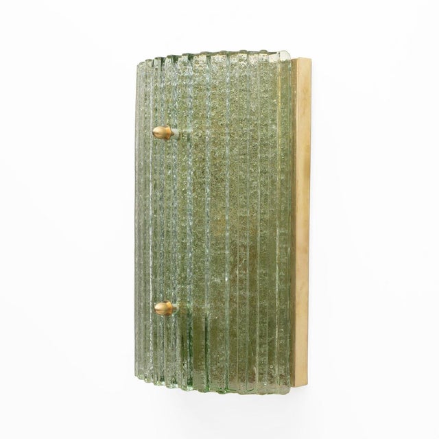 Modern Brass and Murano Glass Grit Sconces, 2000, Set of 2 For Sale - Image 6 of 11