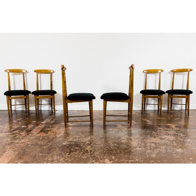 Wood Dining Chairs by Bernard Malendowicz, 1960s, Set of 6 For Sale - Image 7 of 18