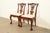 English Baker Furniture Style Chippendale Carved Mahogany Side Chairs or Dining Chairs, Pair For Sale - Image 3 of 14