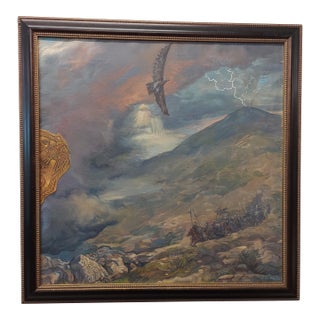 1994 Andrey Klimenko Fantasy Oil Painting " Crusade ", Framed For Sale