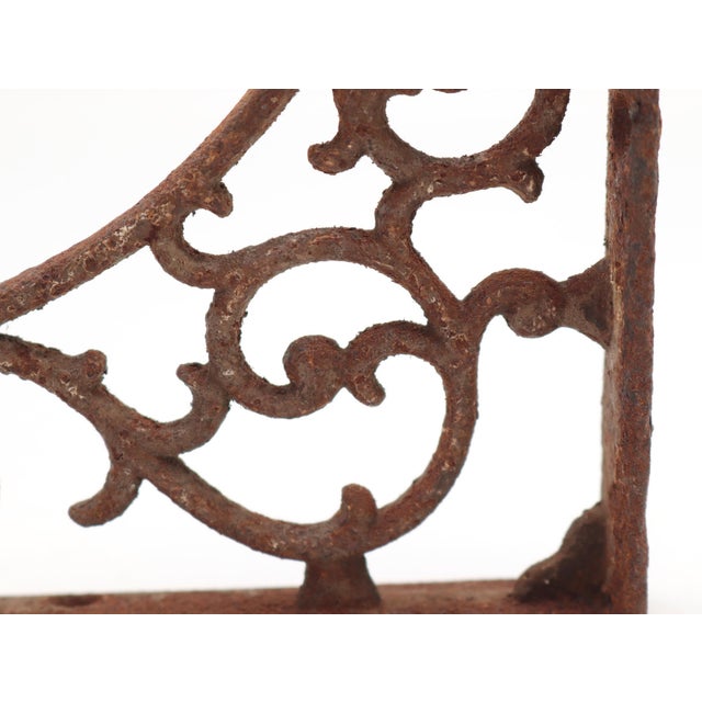Victorian Early 20th Century Victorian Black Cast Iron Shelf Bracket For Sale - Image 3 of 4