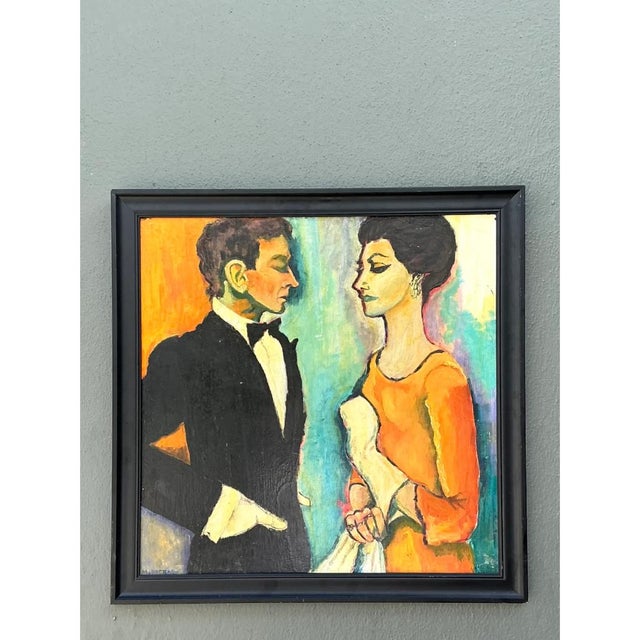 Vintage Abstract Expressionist Figurative Painting For Sale - Image 12 of 13
