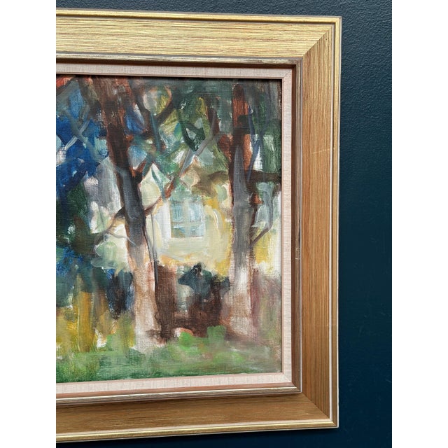 Pia Hesselmark‑Campbell, Neighbor's House, 1960s, Oil on Canvas, Framed For Sale - Image 6 of 18