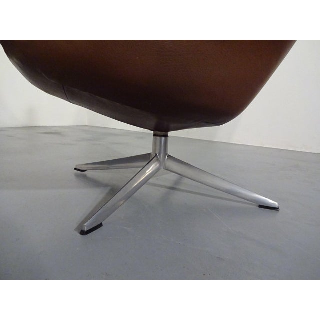 Danish Pirouette Swivel Chair in Leather by H. W. Klein for Bramin, 1960s For Sale - Image 14 of 18
