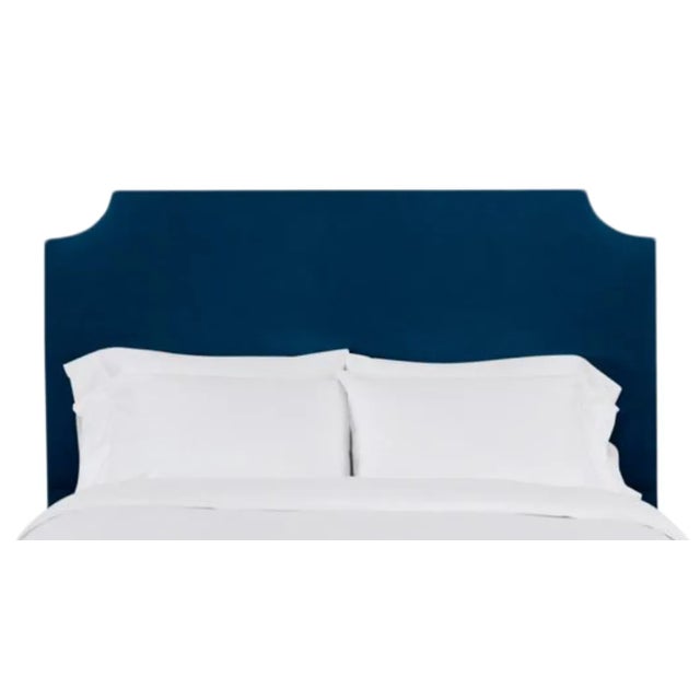 Reagan Twin Headboard, Navy Velvet For Sale