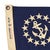 This vintage yacht ensign flag is made from a cotton cloth with fully sewn design visible on both sides, including anchor...