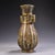 Bronze Vase With Gold Inlay, Archaic Style Arrow Ear Hu Vessel, Chinoiserie Tabletop Bronze Decor For Sale - Image 4 of 10