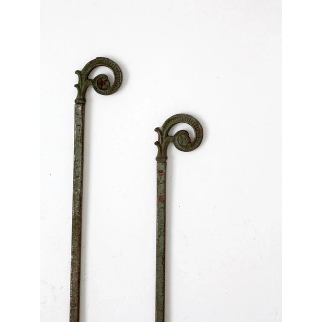Victorian Antique Drapery Hang Hardware Pair For Sale - Image 3 of 8