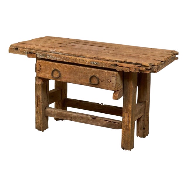 French Utilitarian Rustic Antique Desk For Sale