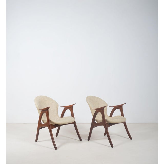 Set of Danish armchairs designed by Aage Christiansen in the 1960s. These were manufactured by the furniture company...