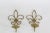 Vintage Fleur De Lis Brass Sconces, a Pair For Sale - Image 4 of 5