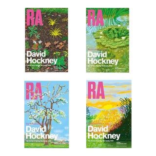 David Hockney, the Arrival of Spring by David Hockney, Four Royal Academy London Posters, For Sale