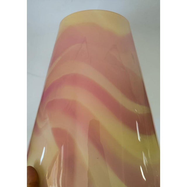 Glass Pink Murano Glass Table Lamp attributed to Maestri Di Murano, 1970s For Sale - Image 7 of 15