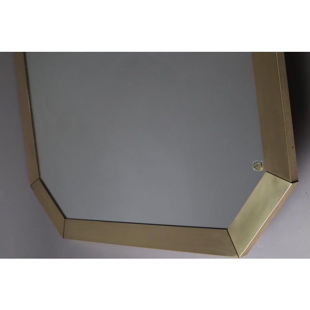 Gold Large Brass Mirror from United Advertising Facilities, 1980s For Sale - Image 8 of 16