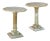 Traditional Neoclassical Composite Marble Pedestal Tables - a Pair For Sale
