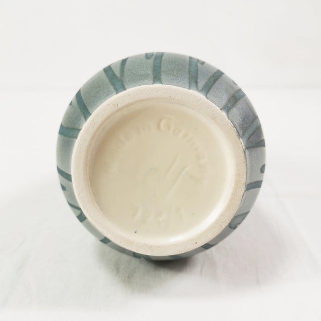 Blue Mid-Century Ceramic Vase, Germany, 1960s For Sale - Image 8 of 10