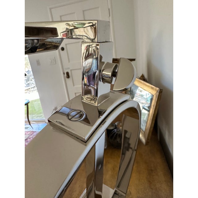 Late 20th Century RL Polished Nickel Easel Lamp For Sale In Monterey, CA - Image 6 of 10