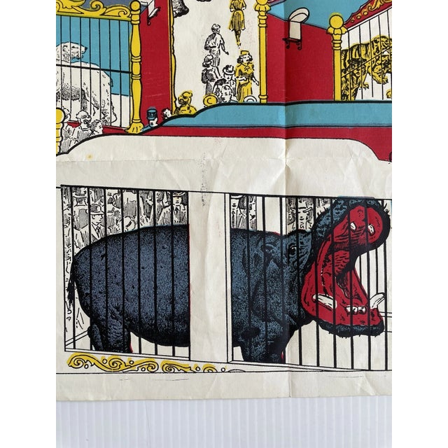 Paper Vintage Great American Circus Poster by the Enquirer Printing Cincinnati 21x28” For Sale - Image 7 of 10