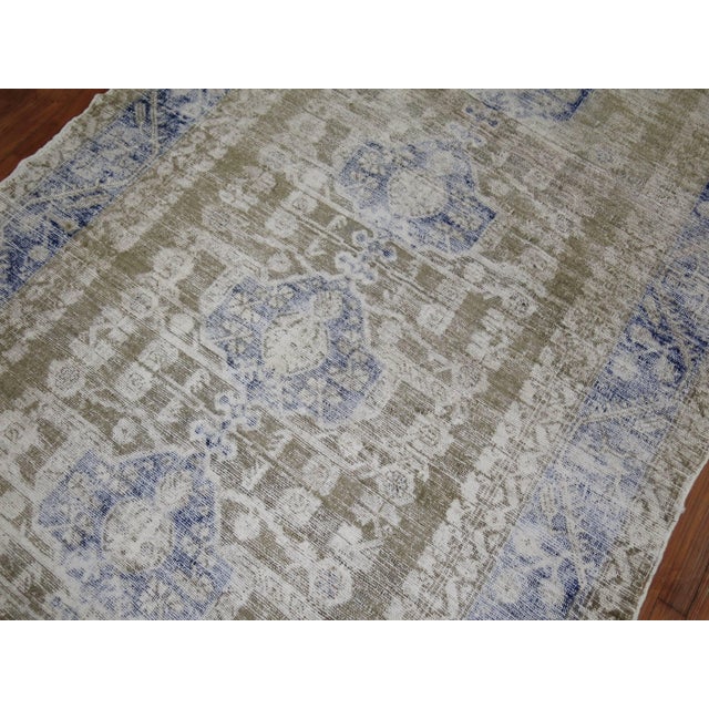 Early 20th Century Early 20th Century Shabby Chic Turkish Gallery Rug - 5'6" x 10'11" For Sale - Image 5 of 6