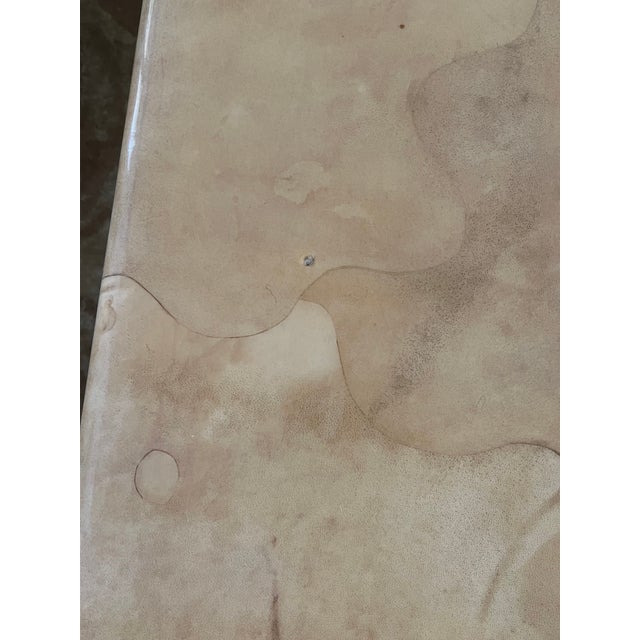 Lacquered Goatskin Parchment Coffee Table, C. 1970's For Sale - Image 13 of 14