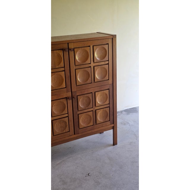 Brutalist Bar Cabinet in Oak, 1970s For Sale - Image 6 of 15