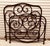 19th century Rare black cast iron bed in style of Thonet classic scrollwork in iron headboard footboard with side rails