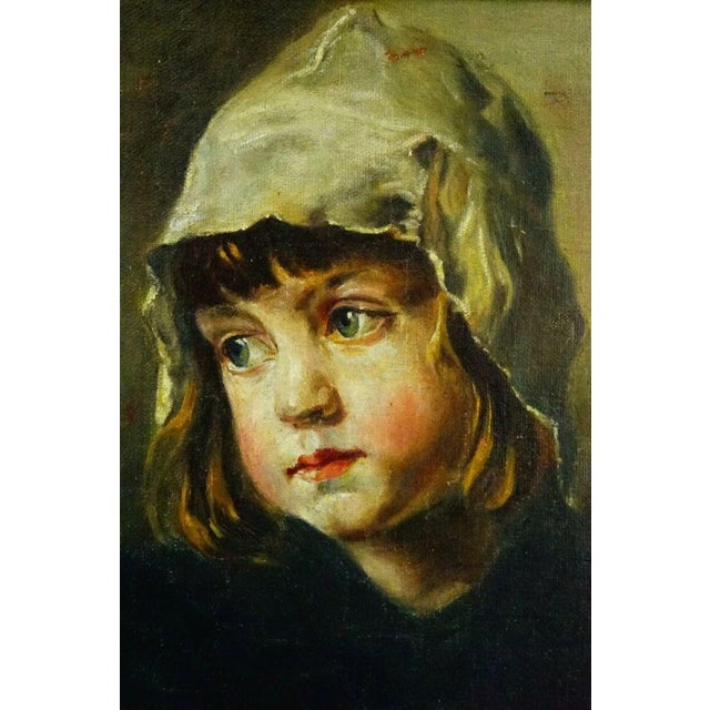 Gustave Lino, Portrait of a Child, 1890s, Oil on Canvas, Framed For Sale - Image 6 of 18