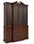 Traditional Hickory White Georgian Style Inlaid Mahogany Bookcase or China Display Cabinet For Sale - Image 3 of 9
