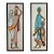 1960’s Mid-Century Modern Framed Gravel Wall Art Figural Mosaics a Pair For Sale