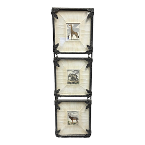 John Richard Triple Safari Animals Wrought Iron Wall Art
