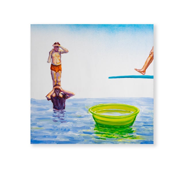 In First Step, David King creates a sun-drenched, nostalgic summer atmosphere dominated by vast open light and clear blue...