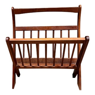 Sculptural Teakwood Magazine Rack Ernest Sohn for Etco Danish Mid-Century Modern For Sale